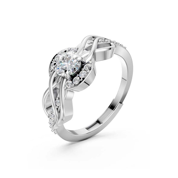 925 Pure Silver Infinity Ring For Women Certificate of Authenticity & 925 Hall Mark