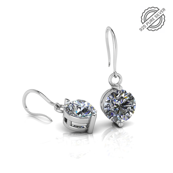 925 Sterling Silver Solitaire Drizzle Drop Earrings