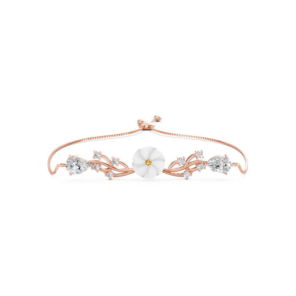 Miss Highness 925 Pure Silver & Rose Gold Plated Adjustable Bracelet for Women