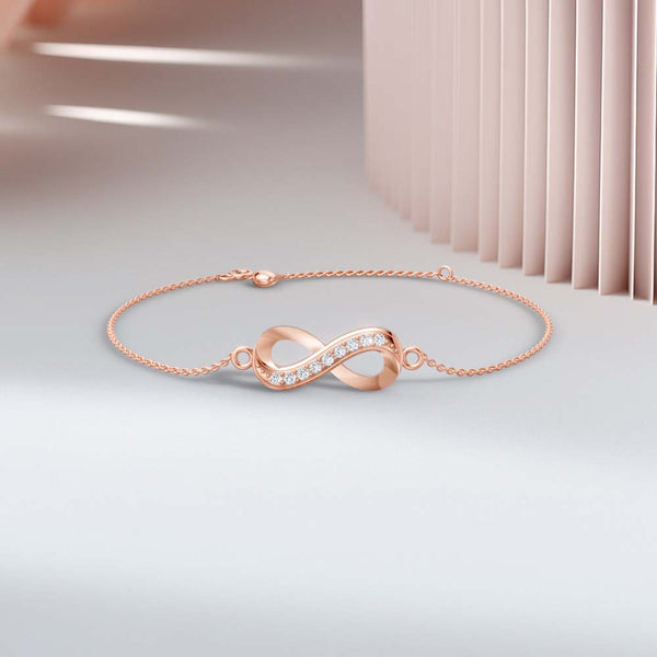 Miss Highness Rose Gold 925 Silver Bracelet with AAA+ Zircon & Floral Design – Adjustable for Women