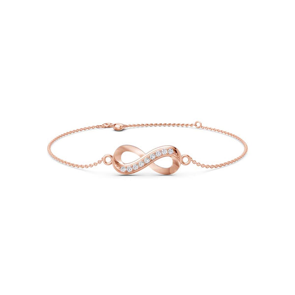 Miss Highness Rose Gold 925 Silver Bracelet with AAA+ Zircon & Floral Design – Adjustable for Women