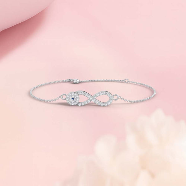 Miss Highness 925 Pure Silver Infinity Bracelet for Women
