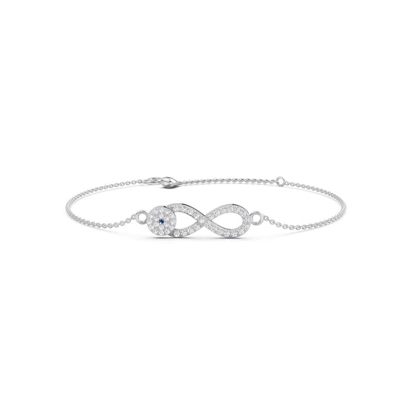 Miss Highness 925 Pure Silver Infinity Bracelet for Women