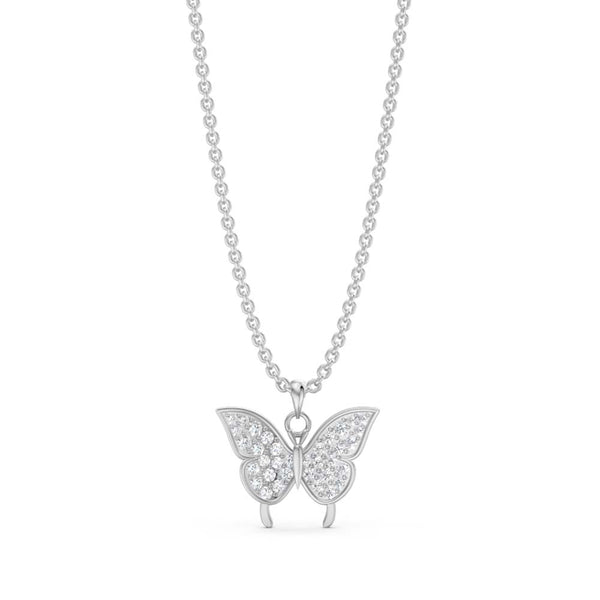 Miss Highness 925 Silver Butterfly Pendant Necklace for Women