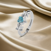 Miss Highness 925 Sterling Silver Sky Blue Heart CZ Ring for Women & Girls