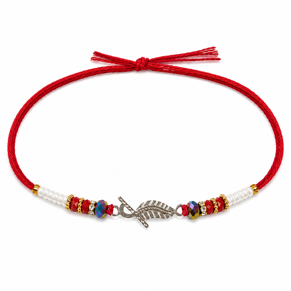 Miss Highness 925 Sterling Silver Krishna Bansuri Rakhi for Brother