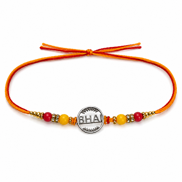 Miss Highness 925 Sterling Silver Bhai Letter Rakhi for Brother