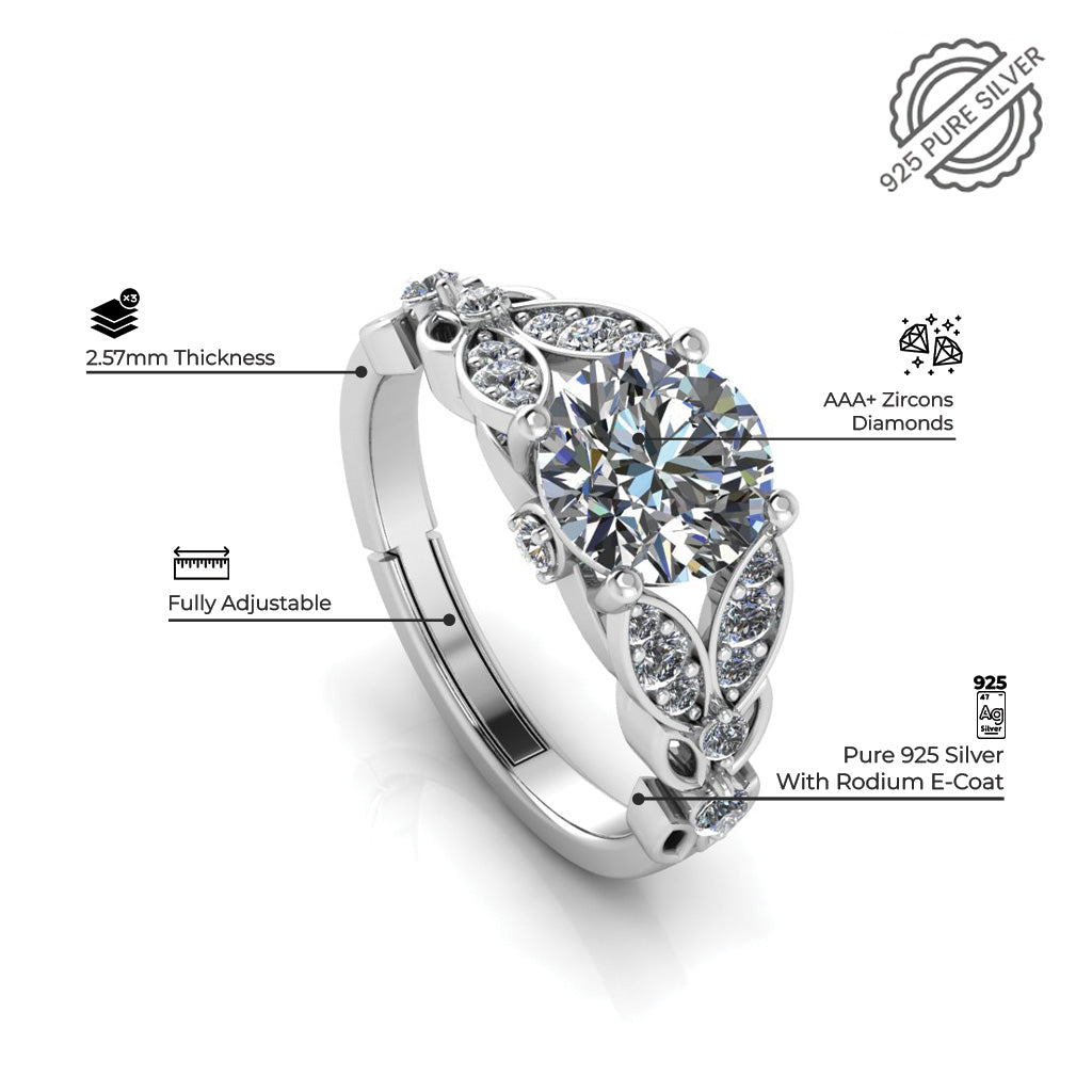 Pure Radiance - 1.83 CT Minimalist Solitaire Round Lab Grown Diamond Ring |  eBay