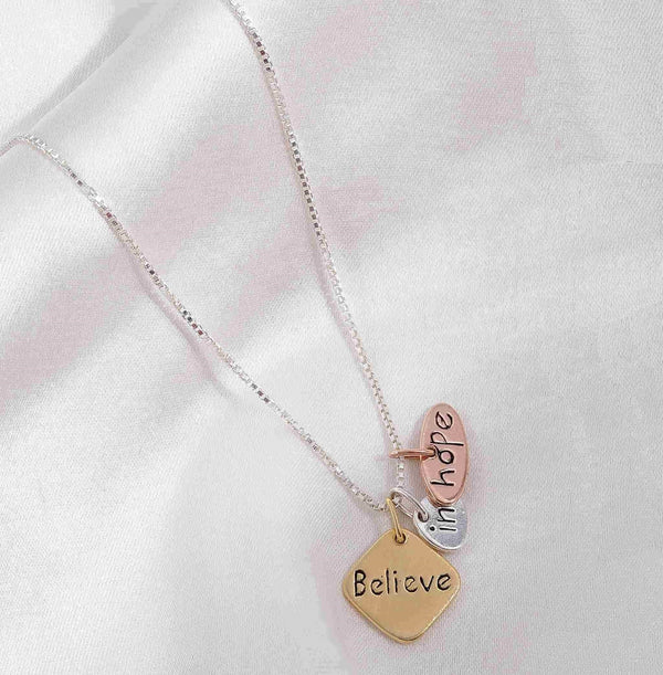 Believe in hope silver Necklace