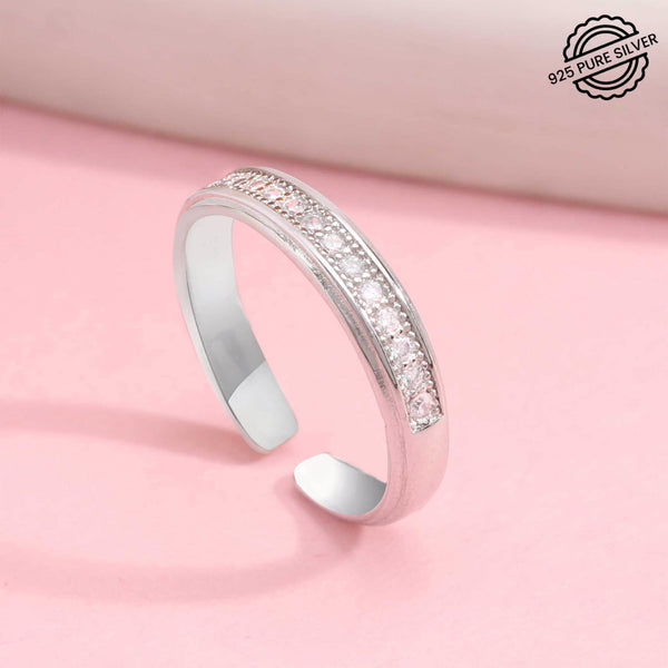 Crystal Sterling Silver Ring