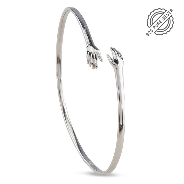 Pure 925 Silver Hug Bracelet