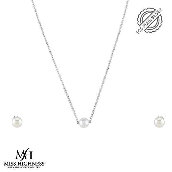 Single Pearl Pendant with Earring