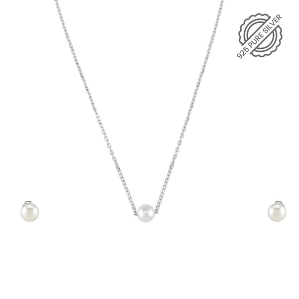 Single Pearl Pendant with Earring