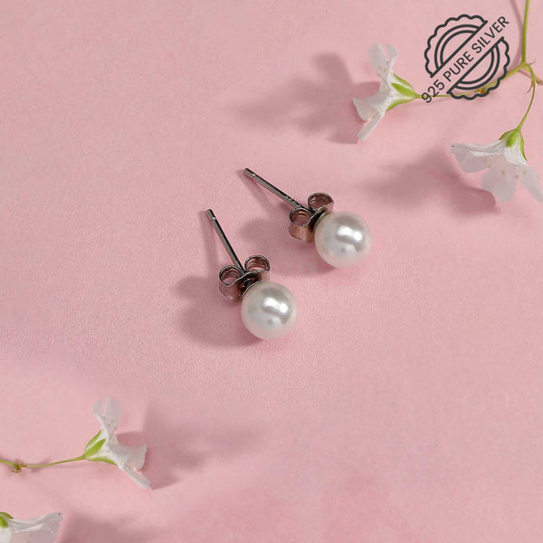 Pure 925 Silver Pearl Earring [Natural Pearl]