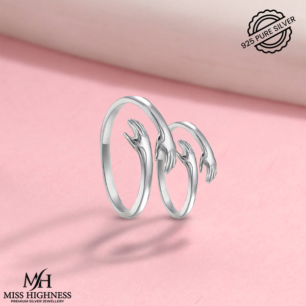 LOVE Hug Ring for Couple - Adjustable