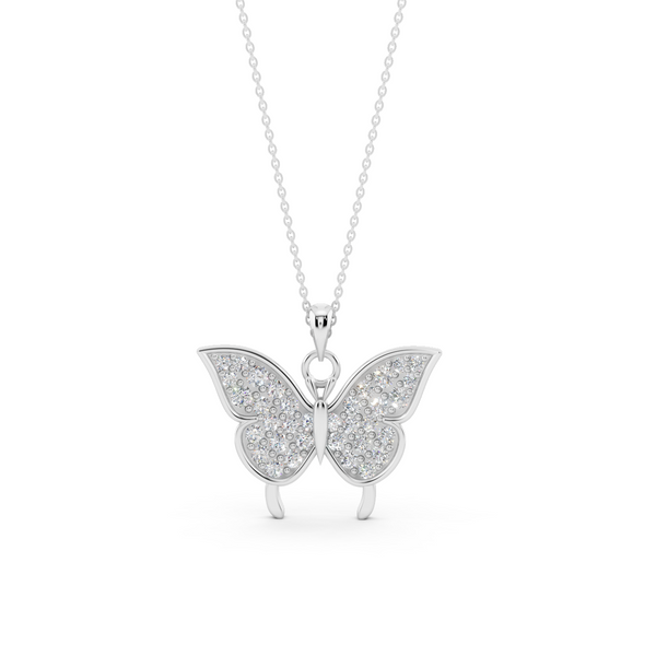 Miss Highness 925 Silver Butterfly Pendant Necklace for Women