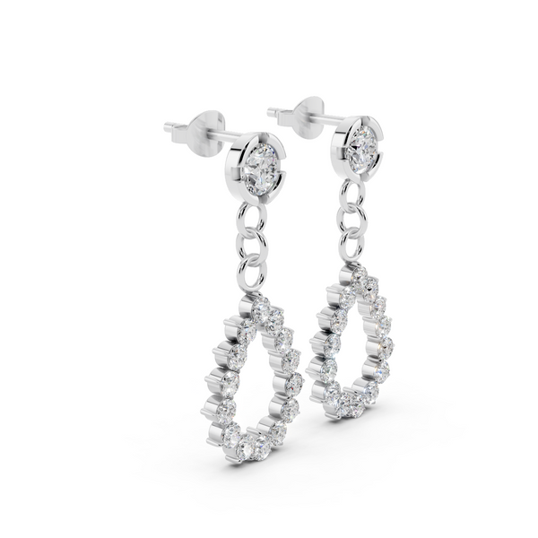Miss Highness 925 Silver Teardrop Earrings for Women | AAA+ Zircon Diamond | Rhodium Plated Drop Earrings