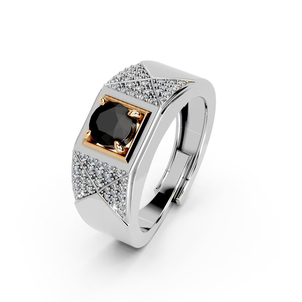 Miss Highness 925 Sterling Silver Men’s Solitaire Ring Gift For Men