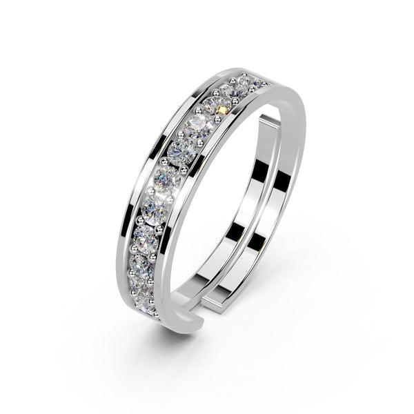 Miss Highness 925 Silver Black Enamel Cross Ring for Men & Boys