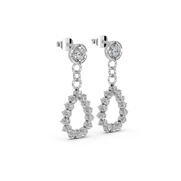 Miss Highness 925 Silver Teardrop Earrings for Women | AAA+ Zircon Diamond | Rhodium Plated Drop Earrings
