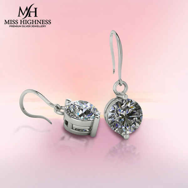 925 Sterling Silver Solitaire Drizzle Drop Earrings