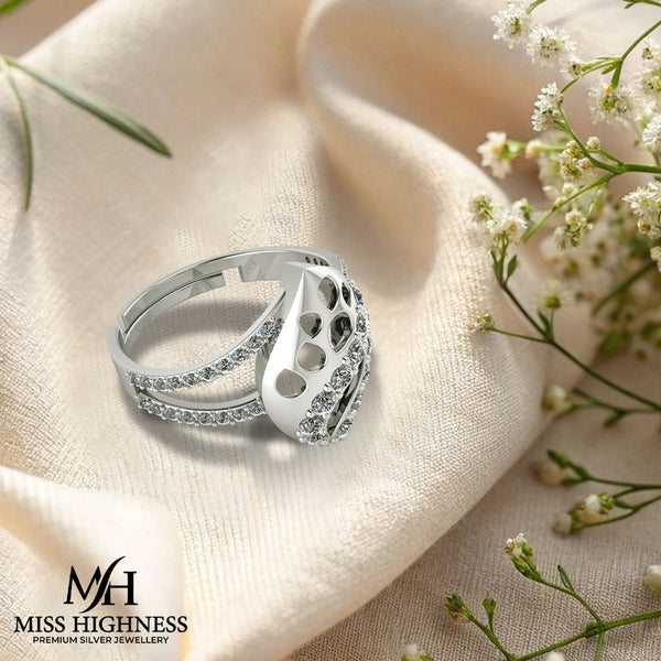 Pure 925 Sterling Silver Women Statement Ring | Birthday & Wedding Gift For Women & Girl's