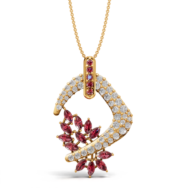 Miss Highness 925 Sterling Silver Floral Drop Pendant for Women & Girls | Daily & Party Wear with BIS Hallmark | Valentine, Birthday, Anniversary Gift