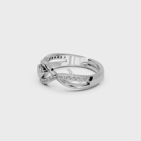 Miss Highness 925 Sterling Silver Heart Design Promise Ring for Women