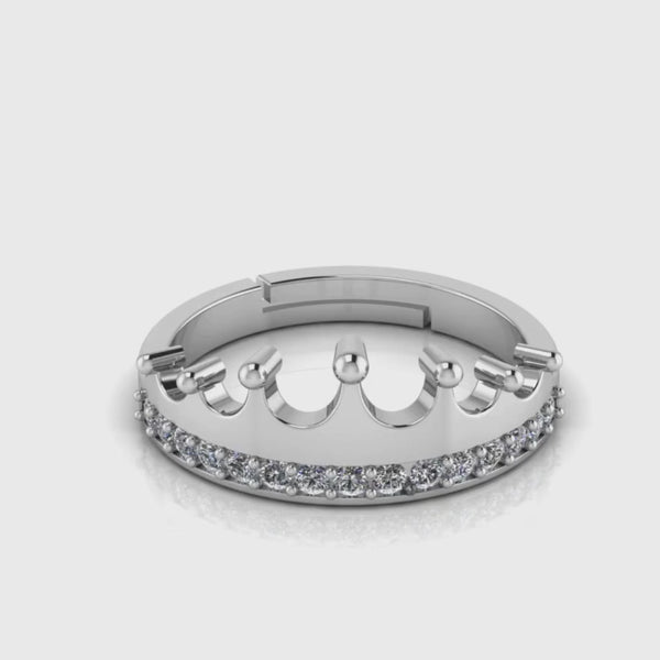 Pure 925 Silver Crown Glamira Jonasia Special Couple's Ring