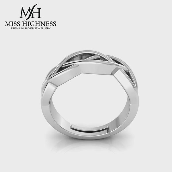 925 Pure Starling Silver Celtic Knot Ring For Mens